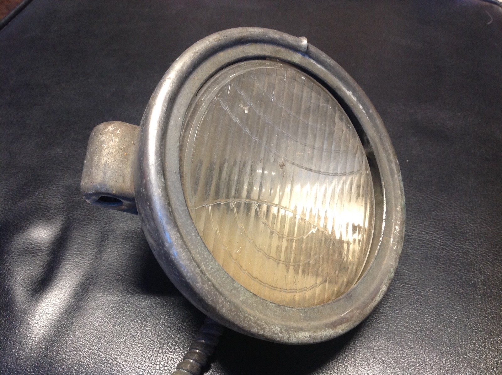 LQQK! Early cowl Lamp glass LENS vintage fender LIGHT old Auto antiQue