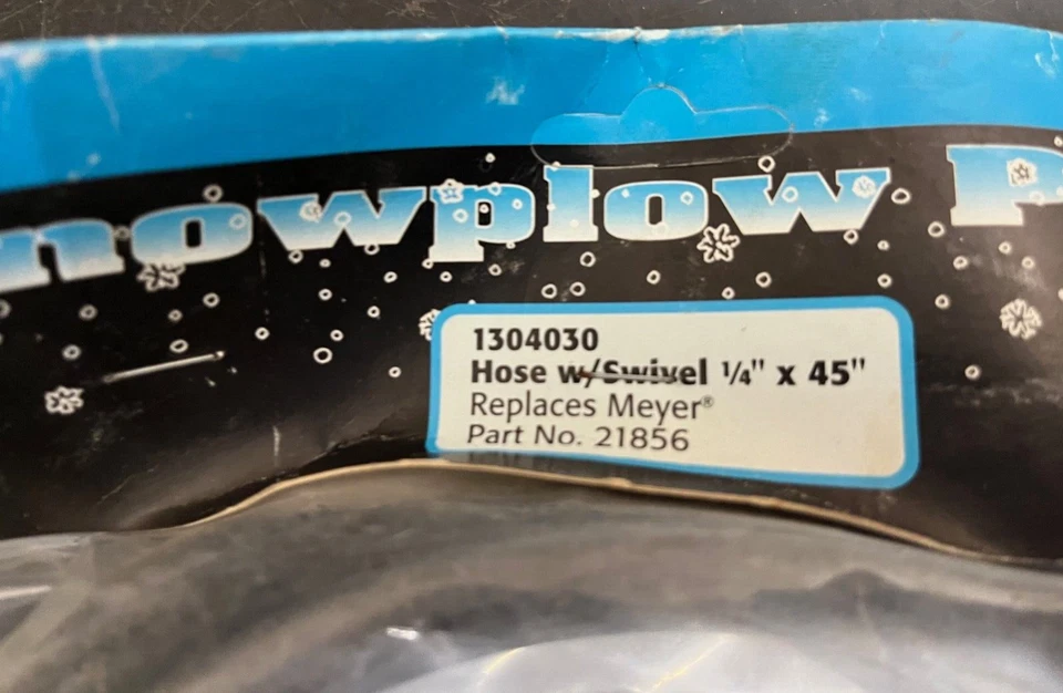 Sam Snow Plow Parts 1304030 Hose 1/4" x 45” W/ Swivel Same As Meyer 21856! - Image 3 of 4