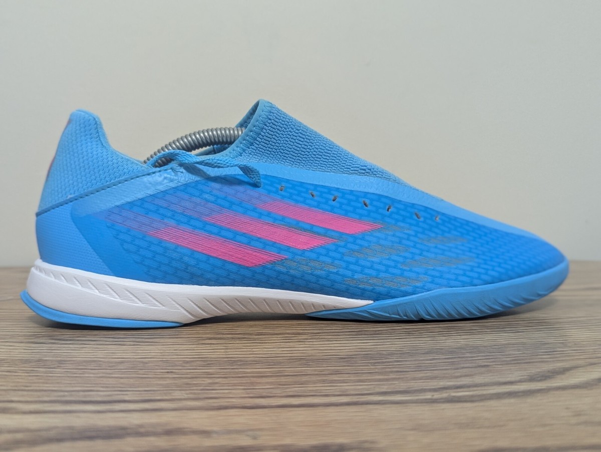 Adidas X Speedflow 3 IN Miami Vice Blue Indoor Soccer Shoes Size 11.5  GW7489/