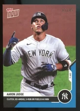 2020 Topps Now Aaron Judge #37 Go Ahead Home Run Blue /49 New York Yankees