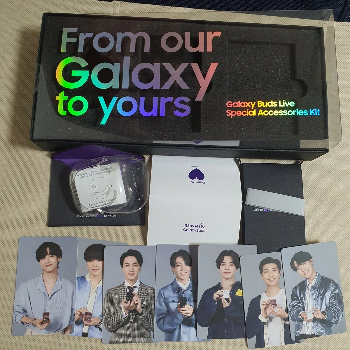 BTS] Official Samsung Galaxy Buds Live Special Accessories Kit  (Photocard,Case)