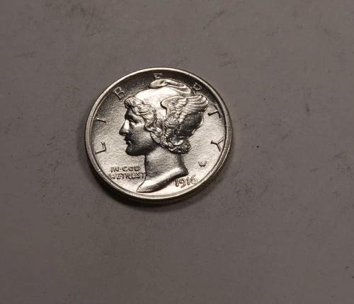 1916 Mercury Dime * Gem BU++ Full Split Bands FSB * 90% Silver * XD141