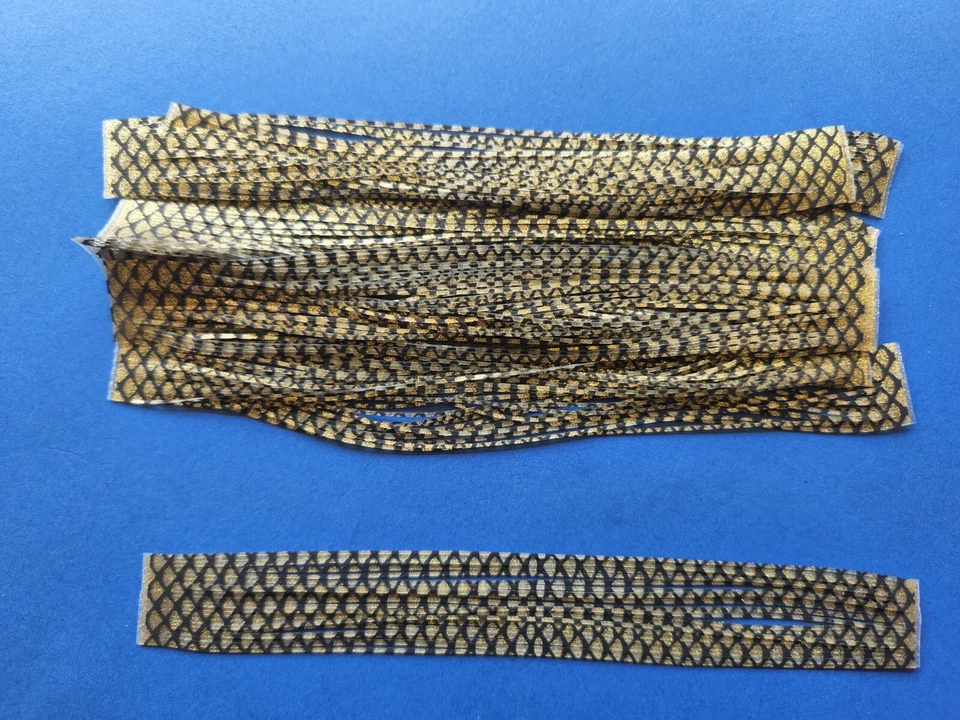 DW LURES 10 silicone Skirt Tab Gold Fish Scale T253 Lure Spinnerbait material Bass Fly