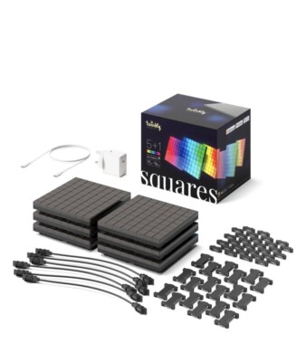 Twinkly Squares Starter Kit - 6 Smart App gesteuerte RGBIC LED Licht Wandpaneele