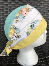 Easter Surgical Cap Nurses Scrub Hat Womens USA Made Cotton ships fast