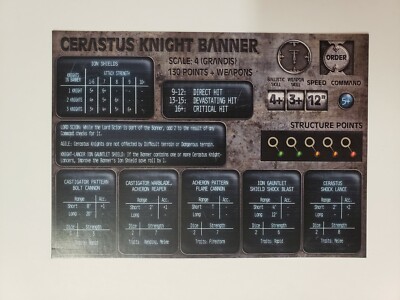 Cerastus Knight Banner Command Terminal from the Starter Box Adeptus Titanicus