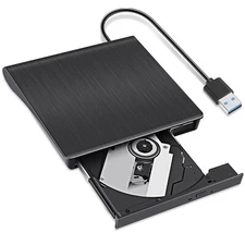 Slim External CD DVD RW Drive USB 3.0 Writer Burner Player Black For Laptop PC