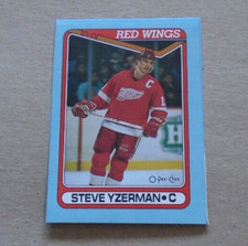 O-pee-Chee Hockey  Box Bottom card 1990-91 Steve Yzerman