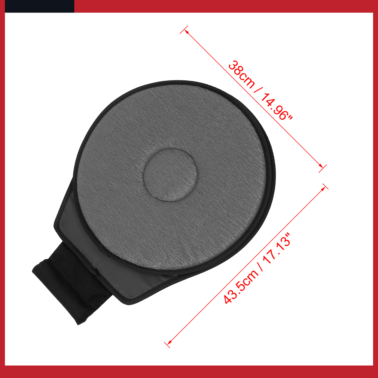 360 Degree Swivel Seat Chion For Car, Portable Rotating Memory Foam Car Seat Pad, Non-Slip Auto Round Disc Rotary Chair Chions Pad For Elderly Or Those With Limited Mobility(Dark Red