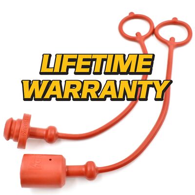 OEM Upgrade Hydraulic Coupler Red Dust Cap & Plug for 3/8 ISO
