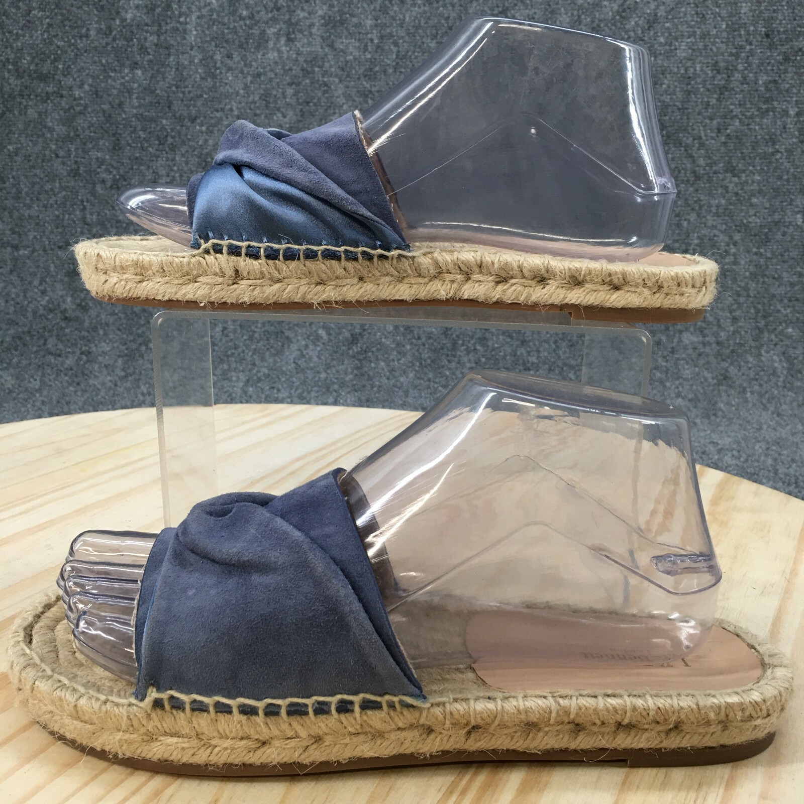 LK Bennett Sandals Womens 38 Slip On Flats Espadrille Slide Tan Leather  Open Toe | eBay