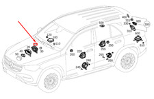 Neu MERCEDES-BENZ GLE W167 Lautsprecher f&uuml;r Beinfreiheit vorne links A1678204000