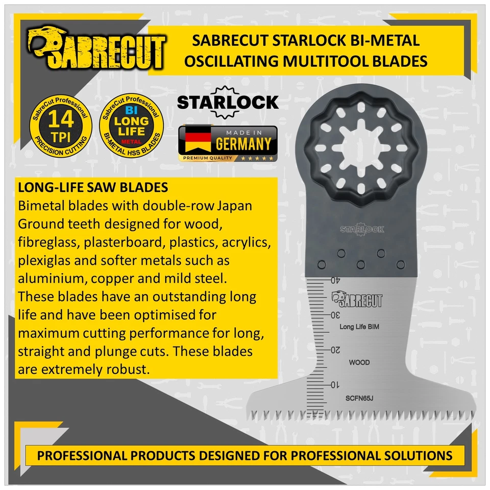 10pcs SabreCut Starlock Bimetal Multitool Blades Long Life Bosch Fein Makita - Image 4 of 4