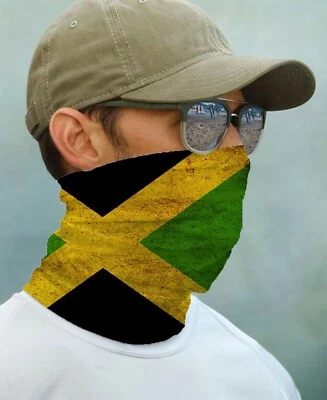 PARAGON SUN GAITER Flag Jamaica UPF 50 UV Protecter Fishing Sport Outdoor Face Neck Mask