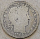 1895-O Barber Quarter 25c G+ as Pictured