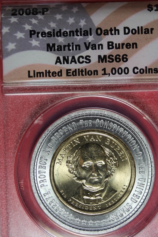 2008 P - Martin Van Buren ANACS MS65 Presidential Dollar #B43427
