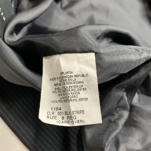 Van Heusen Blazer Boy 8 Regular Black Pinstripe Single Breasted 3 Button Lined - Picture 9 of 10