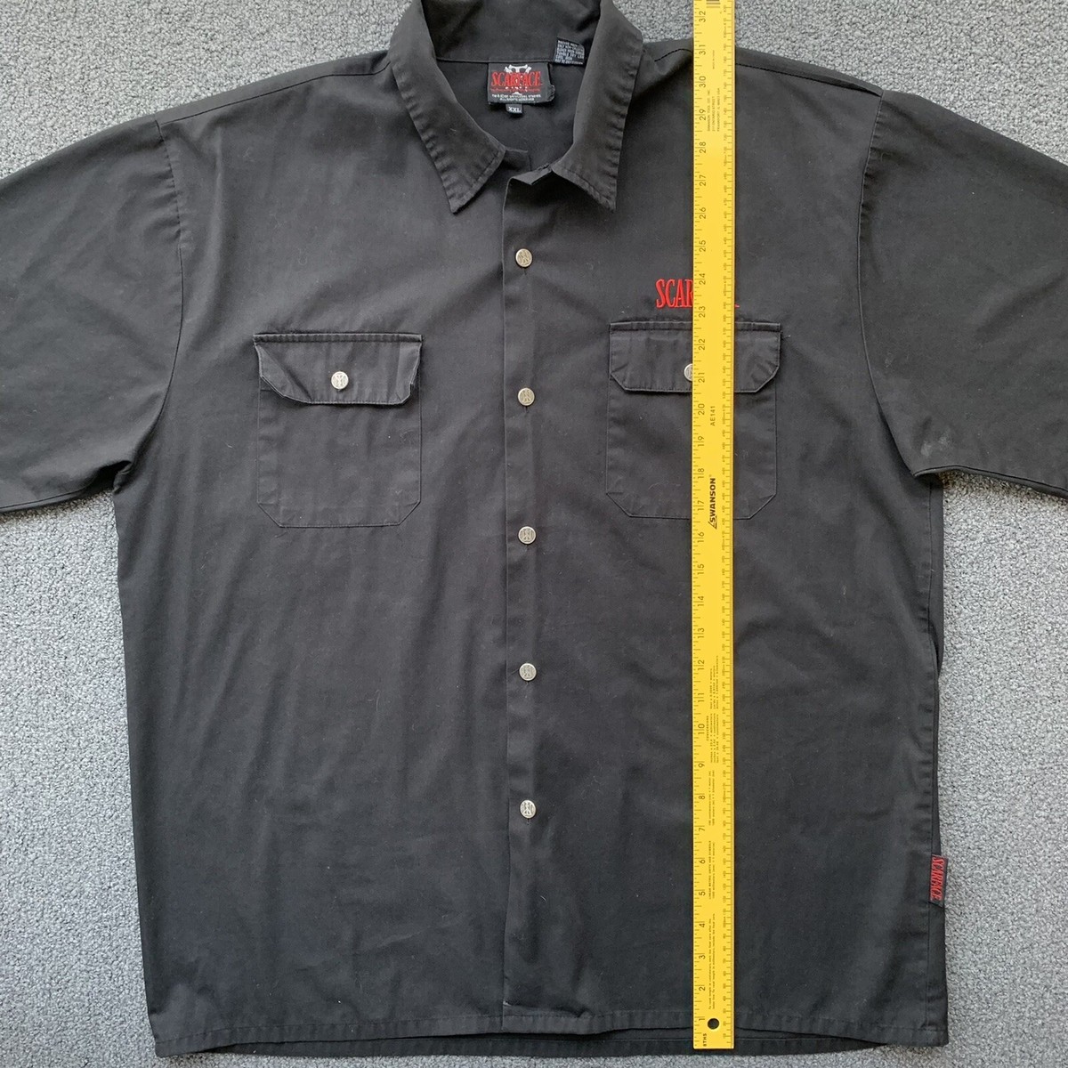 Scarface Tony Montana Black Dress Shirt Scarface Tony Montana Silky Dark  Green Button Shirt Medium