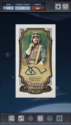 Star Wars Card Trader Merchant & Smuggler - Mini Signature White Sergeant Melshi