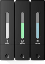 Shampoo and Conditioner Dispenser - Wall-Mounted 3-Chamber Shower Soap Dispenser