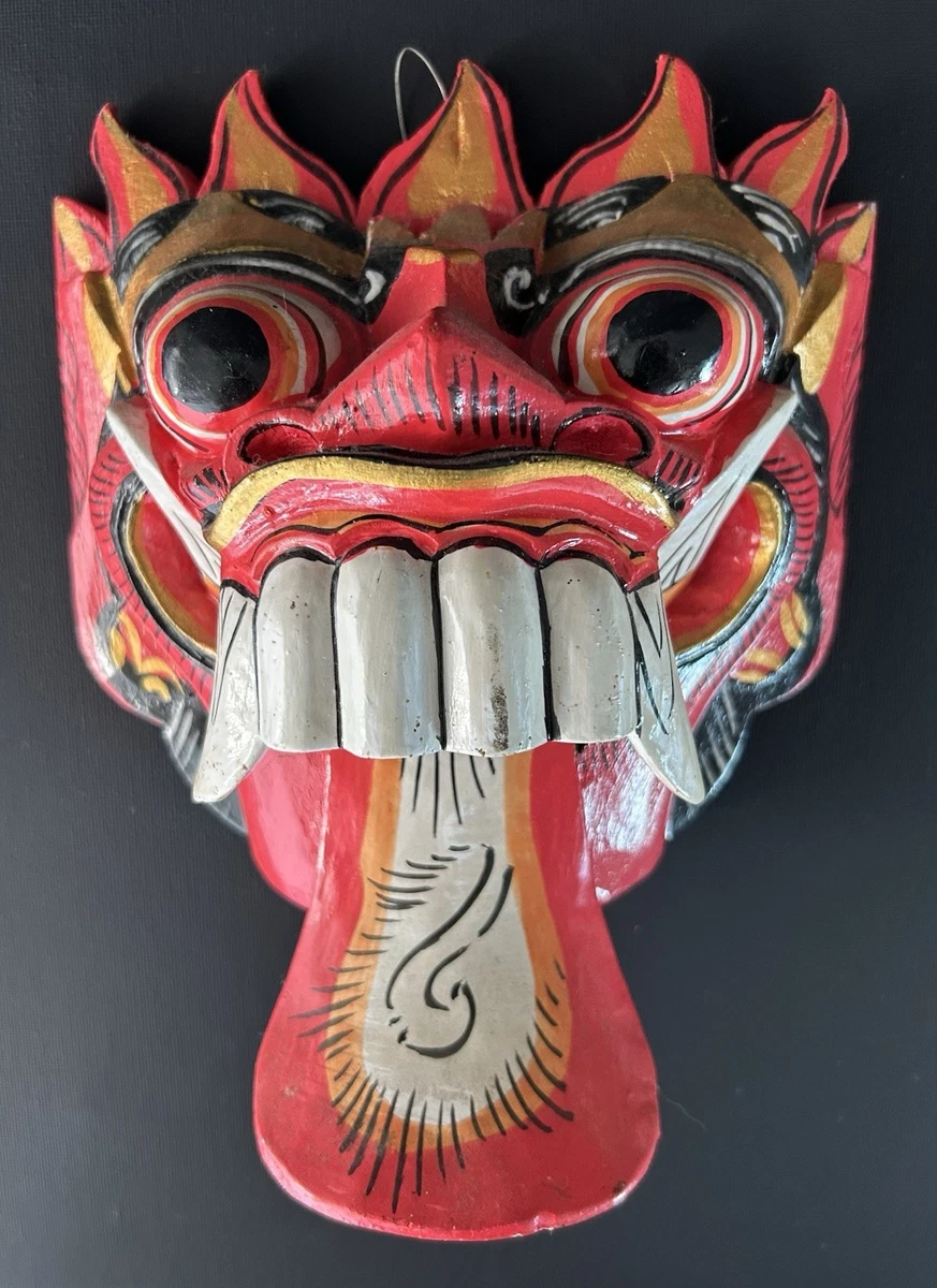 Bali Wood Mask In Indonesian Collectibles (1900-Now) for sale | eBay