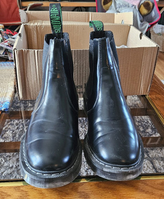 Solovair Black Vegan Hi-Shine Dealer Boot & Care Kit | Excellent Condition