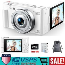 4K 72MP Autofocus Digital Camera Video 18XZoom 270 Flip Screen Vlogging Camera