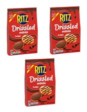 3 Pack RITZ Drizzled Minis Fudge Crackers 8 o...