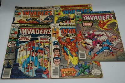 The Invaders Comic Books Lot (Issues #12, 18, 19, 22, 23) Marvel Comics 1970s Br