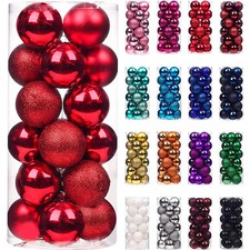 New 24pcs/Lot 8cm Color Decoration Ball Christmas Tree Hang Ornaments Shiny Baub
