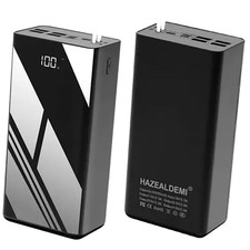 HAZEALDEMI 50000mAh Power Bank PD 22.5W Multi-ports LCD LED Smartphone Tablette