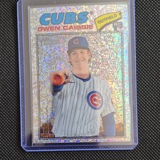 Topps 2026 Heritage Owen Caissie RC #88 Chicago Cubs Silver Sparkle Rookie Card