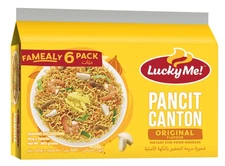 Lucky Me Pancit Canton Original Flavor Instant Noodles, 6 Pack (2.12oz Each)