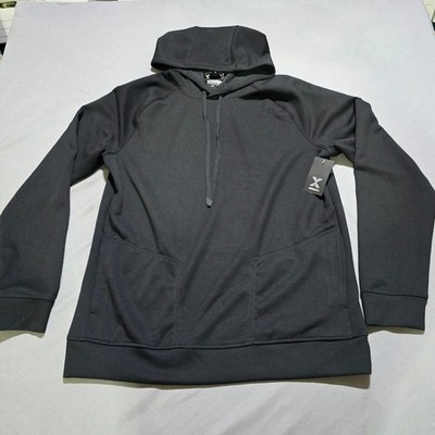 new Xersion Train Scuba Popover Hoodie Mens LT Black Big & Tall Stretch Athletic