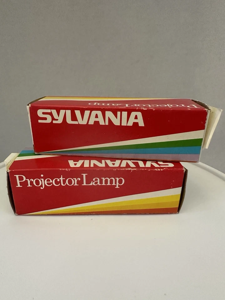 Sylvania Bulb Lamp CZA CZB 500W 120V Projector Bulbs Blue Top Vintage New 2 Set - Image 2 of 4