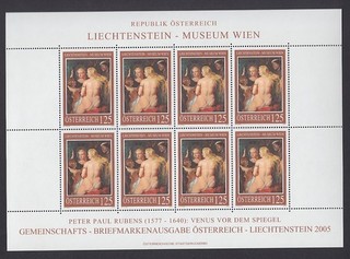 ÖSTERREICH MiNr. 2519 Liechtenstein Museum Kleinbogen (2005) postfrisch/
