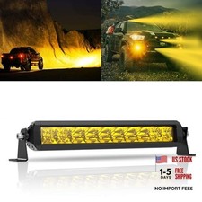 Amber LED Light Bar Single Row Super Bright 12 Inch Single Row - Amber Light