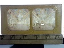 Original 19thC French Stereoview Louvre Gallery Interior Henri Guerard