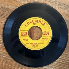 Christmas 45 Jimmy Boyd - I Saw Mommy Kissing Santa Claus / Thumbelina Columbia