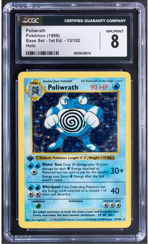 Poliwrath (1st Edition) graded CGC 8 for sale on eBay