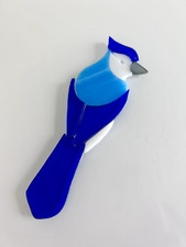 Bluejay Stained Glass Kit. Pre-cut, pre-ground, soldering materials included.