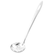 Kitchenware Stainless Steel Slotted Ladle Spoon Silver Tone 23.5cm Length