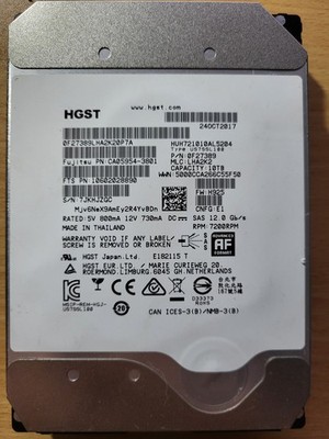 HGST Ultrastar He10 10TB SAS 12G (HUH721010AL5204) - gebraucht und geprüft