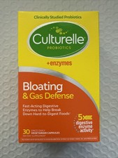 Culturelle Probiotics Bloating  Gas Defense  Enzymes 30ct, Exp 8/26