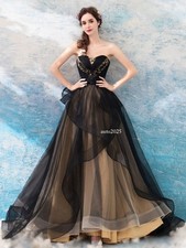 Gothic Champagne Wedding Dresses Black Lace Sweetheart A Line Bridal Gowns