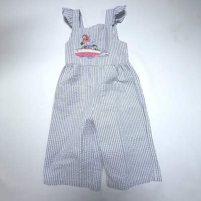 Ponyo Seersucker Romper 5T Blue Stripe Studio Ghibli BoxLunch