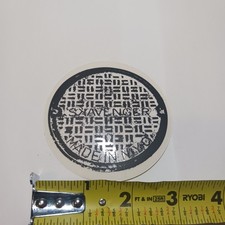 Skavenger BMX Sewer Cap Made In Usa Frame Helmet Decal Sticker Black White 3...