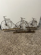 Vintage 1975 Enesco Imports Brutalist, Copper Tricycle Sculpture Metal Art  EUC