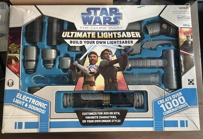 Star Wars The Clone Wars Build Your Own Ultimate Lightsaber Kit In