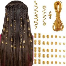 44 Pcs Gold Hair Jewelry for Women, Braids Accessories 3 Pcs Hair Clips Decor...